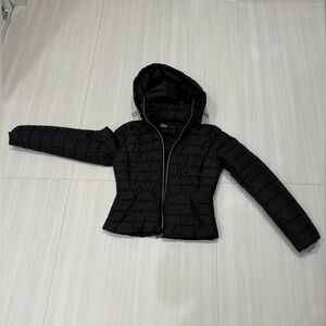 Zara Lightweight Black Puffer Jacket